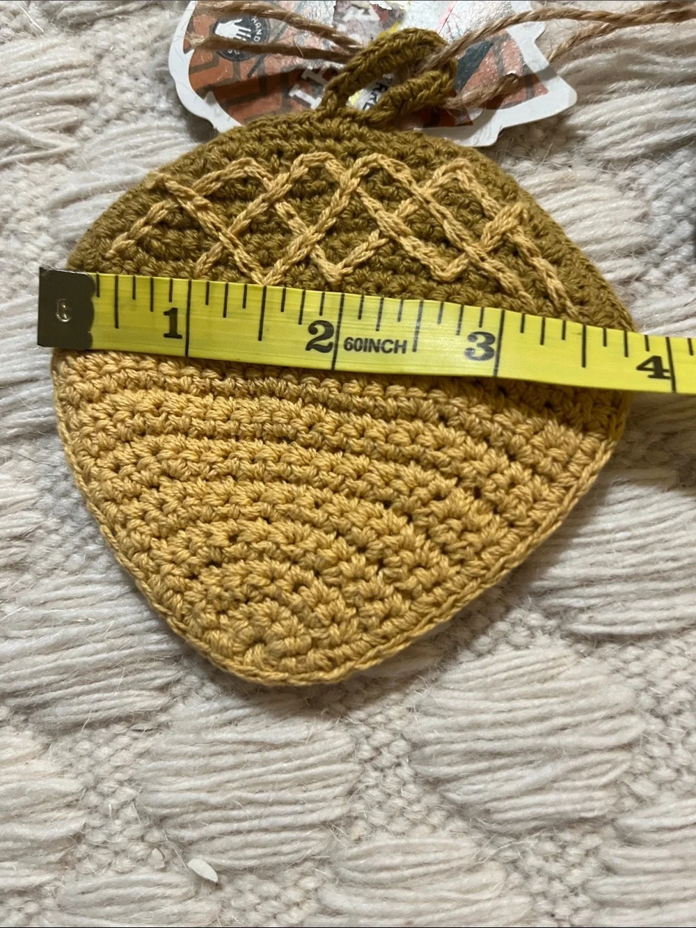 NWT Now Designs Crochet Acorn & Squirrel Kitchen Linens - Mustard, Gray, Black